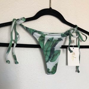 ❌SOLD ❌MIDORI PALM LEAF STRING SIDE TIE BOTTOMS
